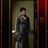 Cotton Padded Thickened Thermal Long Leather Wind Coat