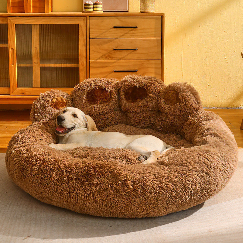 Fleece-Lined Warm Pet Sofa Bed