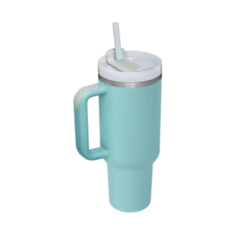 40oz Insulated Tumbler with Handle and Straw