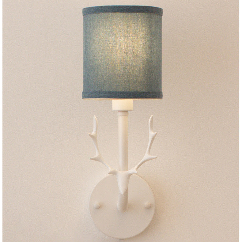 Wrought-Iron Antler Bedside Wall Lamp
