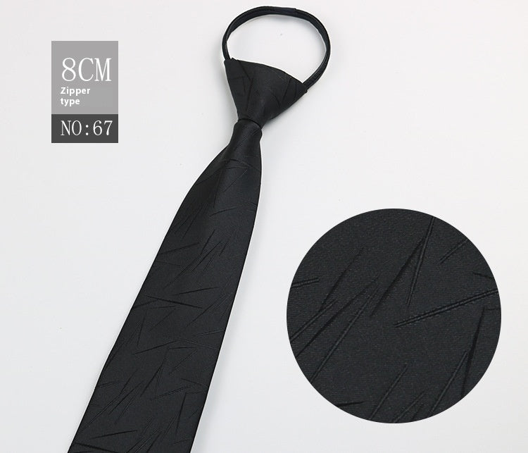 Men's Zip-Tie Striped Necktie