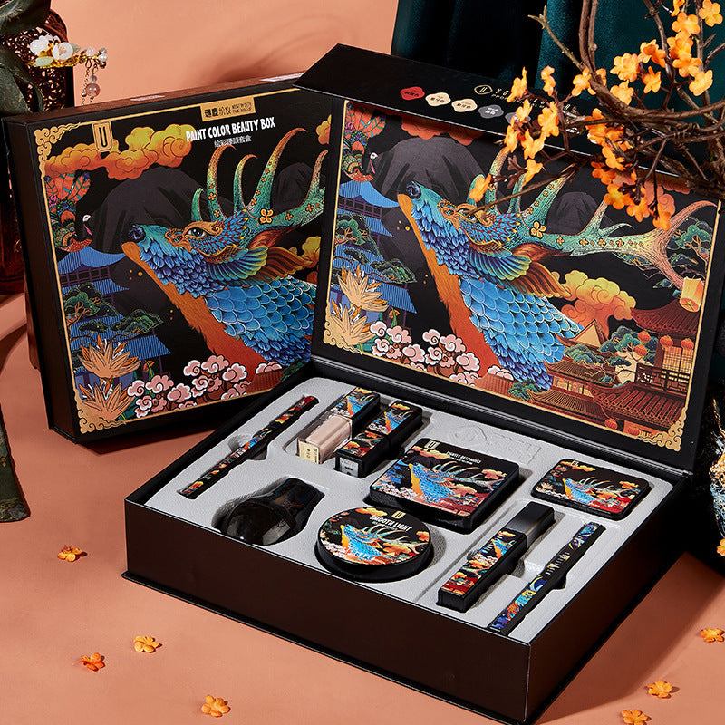 Elk 9-Piece Makeup Set — Powder, Air Cushion, Lipstick