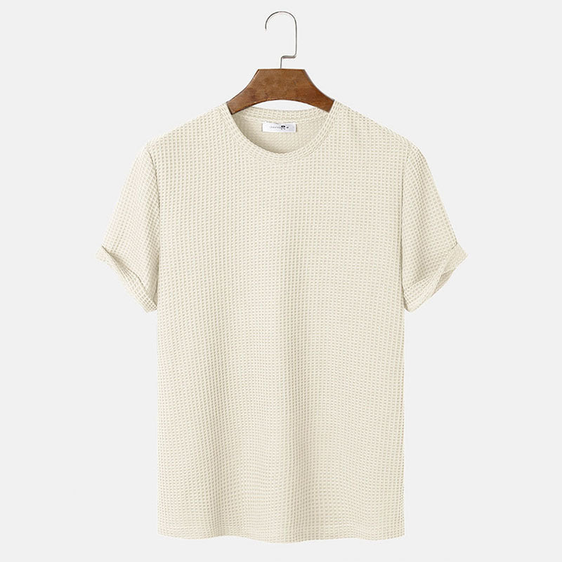 Men's Solid Color Crew Neck Tee
