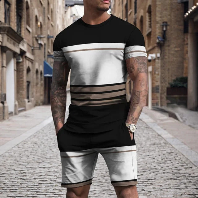 Men's Casual Sportswear Set — Tee & Shorts
