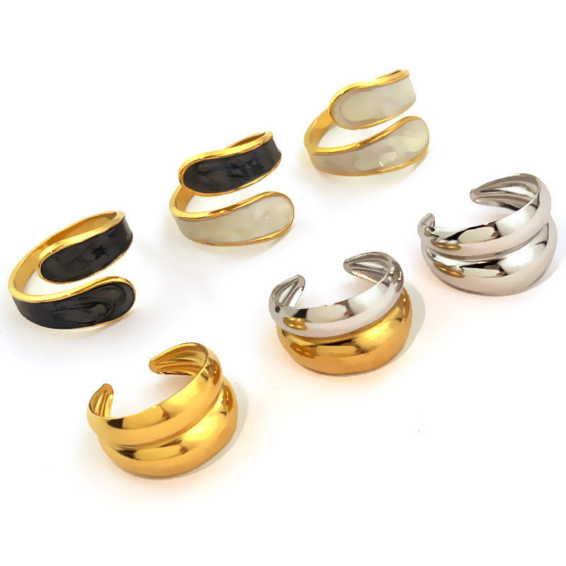 Two-Tone 18K Plated Stainless Steel Ring