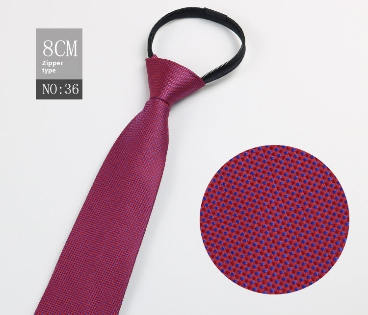 Men's Zip-Tie Striped Necktie