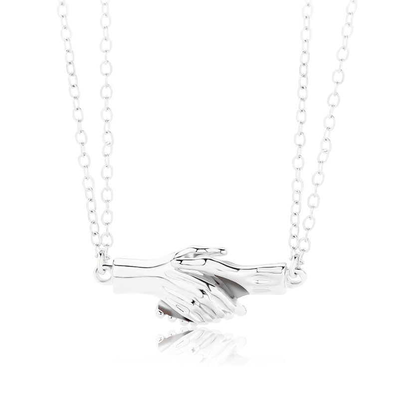 Magnetic Handshake Couples Necklace