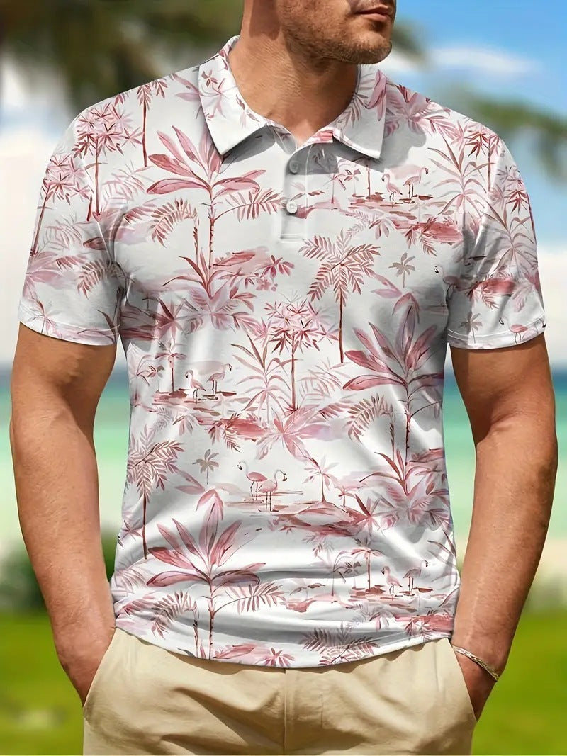 Men's Print Polo — Breathable Fabric