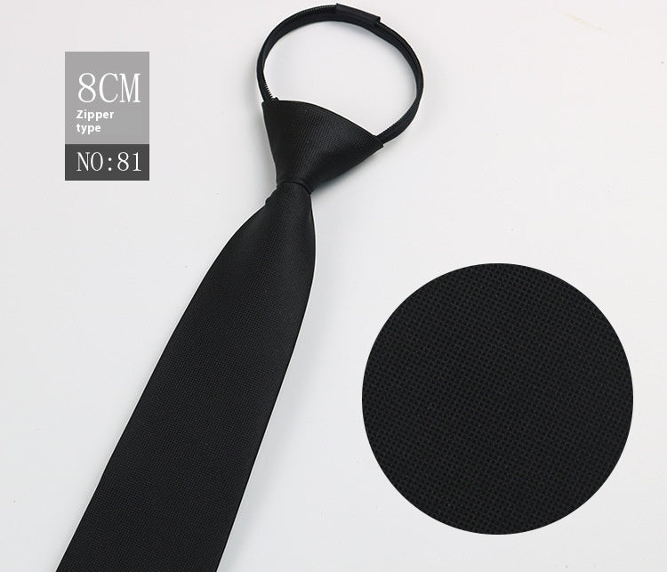 Men's Zip-Tie Striped Necktie