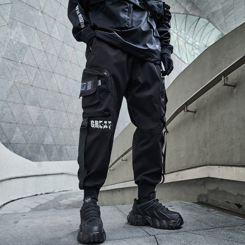 Men's Streetwear Cargo Overalls