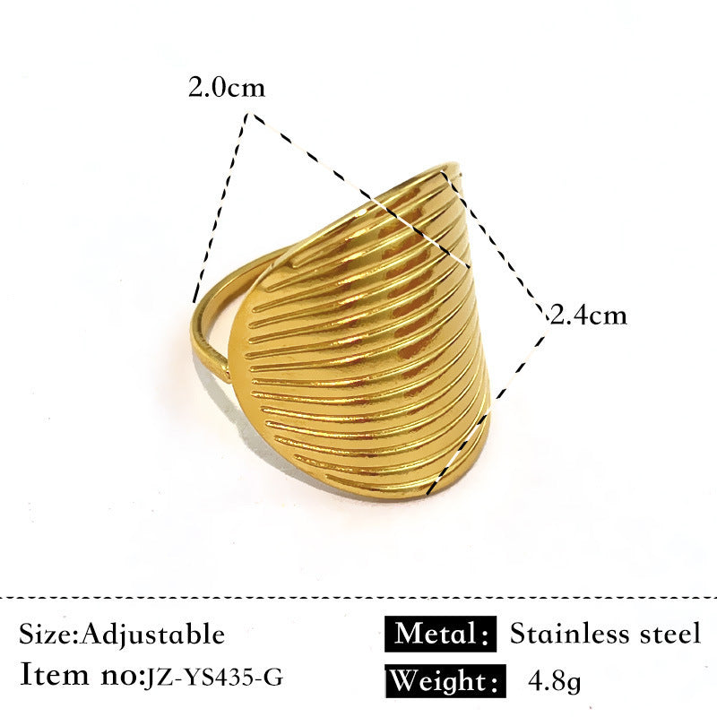 Glossy 18K Gold Simple Ring