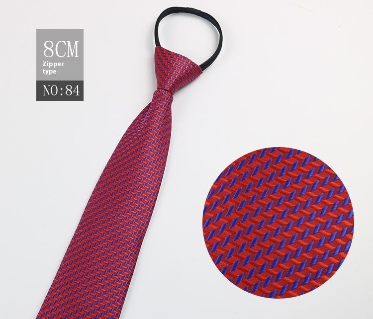 Men's Zip-Tie Striped Necktie
