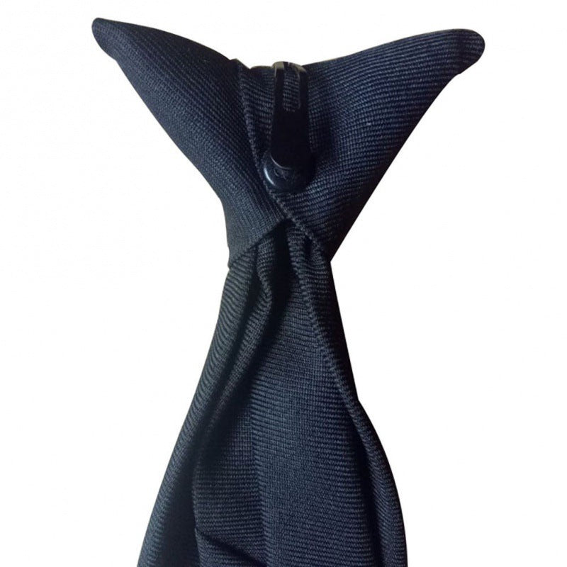 Black Buttoned Security Tie