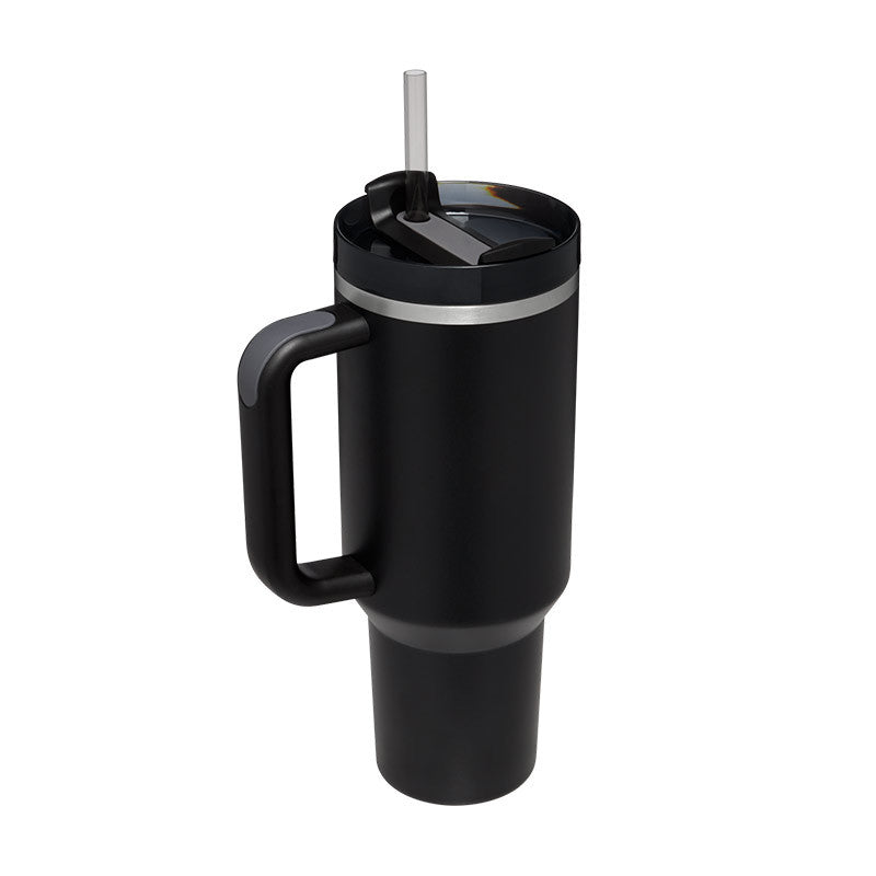 40oz Insulated Tumbler with Handle and Straw