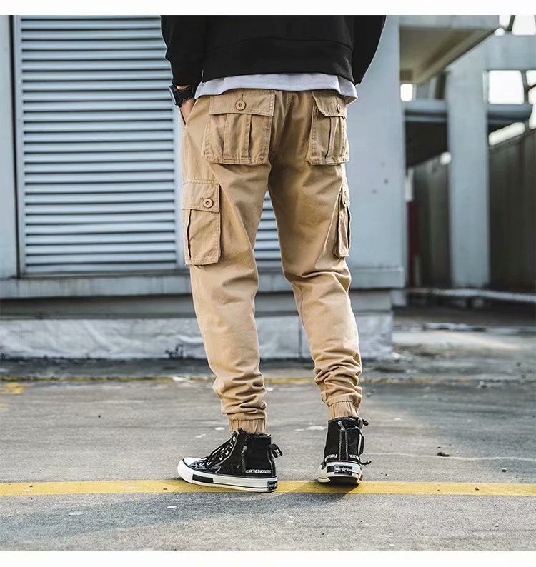 Men's Cropped Multi-Pocket Cargo Pants