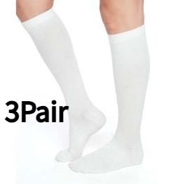 Black Striped Cotton Knee-High Socks