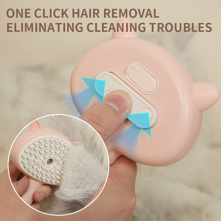 Self-Cleaning Pet Slicker Brush with Mist