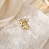 Temperament Wild Affordable Luxury Copper Plating 18K Gold Ring