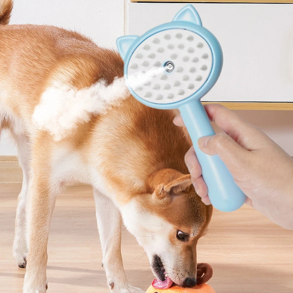 Self-Cleaning Pet Slicker Brush with Mist