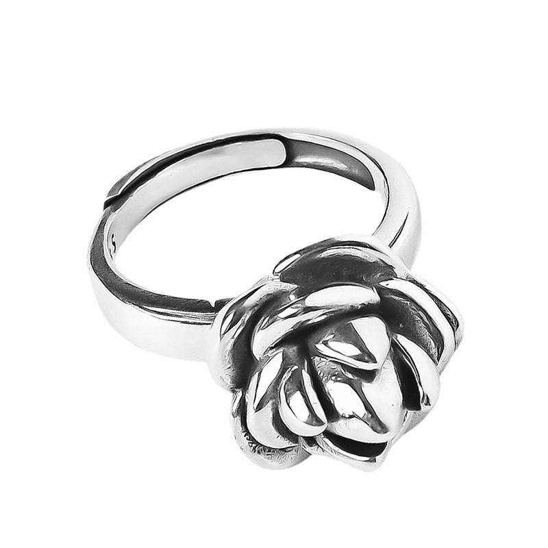 Vintage Peony Statement Ring