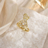 Temperament Wild Affordable Luxury Copper Plating 18K Gold Ring