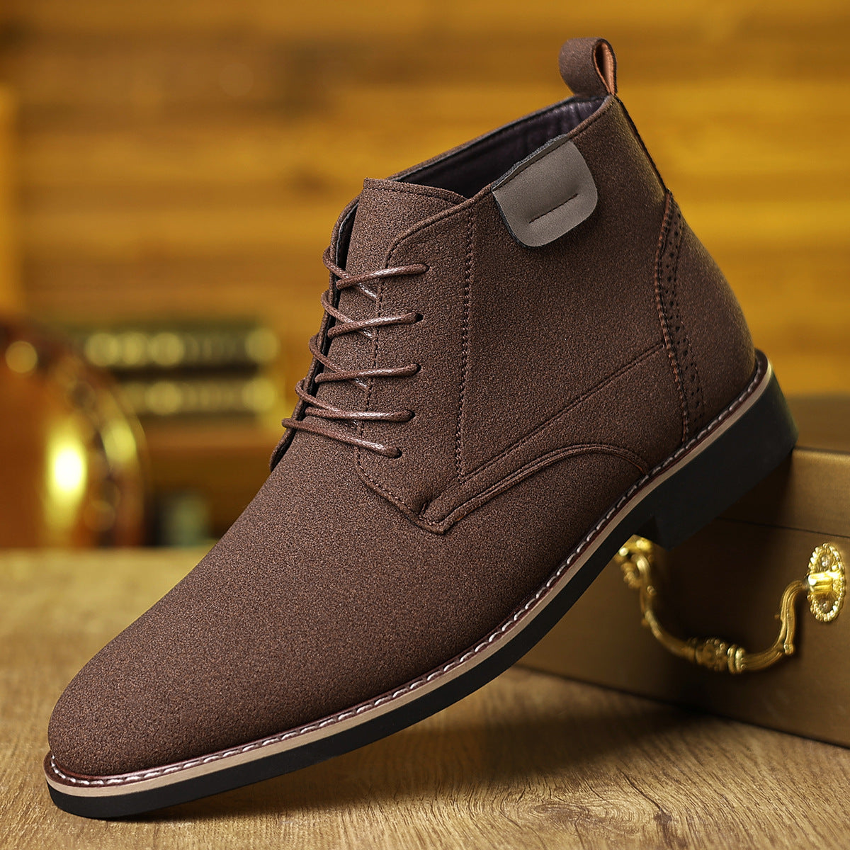 Men's High-Top Leather Boots