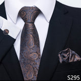 Men's Creative All-match Business Formal Wear Tie Scarf Cuff Buckle Set