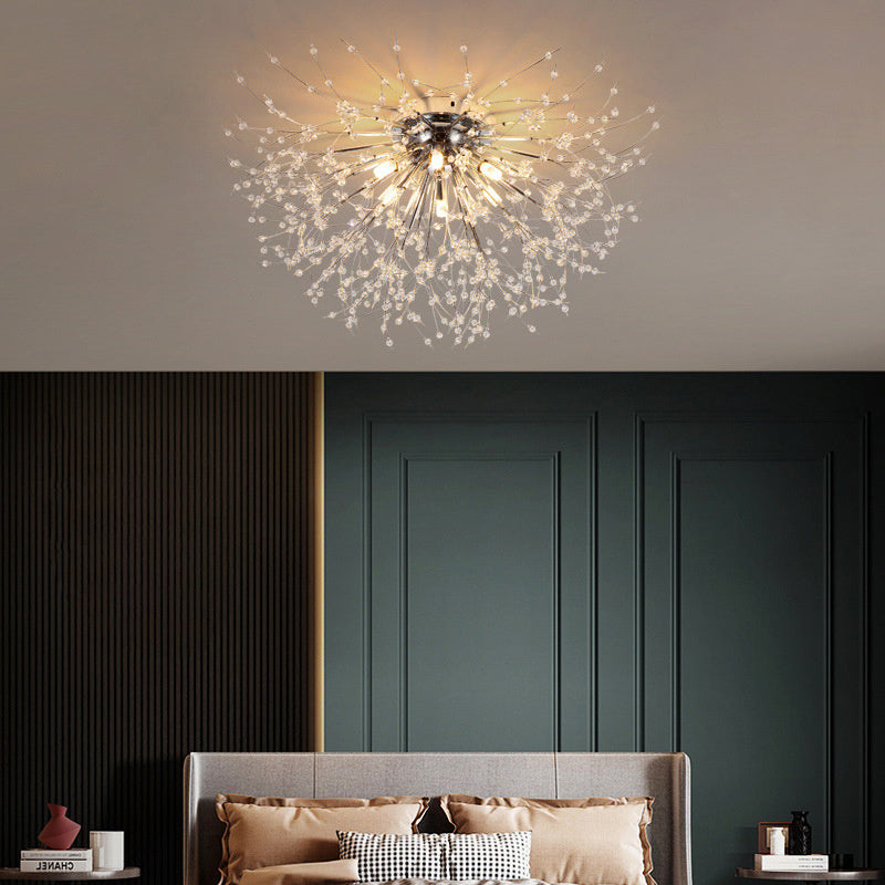Dandelion Crystal Bedroom Ceiling Lamp
