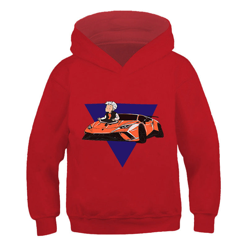 Kids' Cartoon Print Hooded Sweatshirt