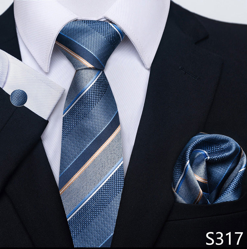 Men's Tie, Scarf & Cuff Buckle Set