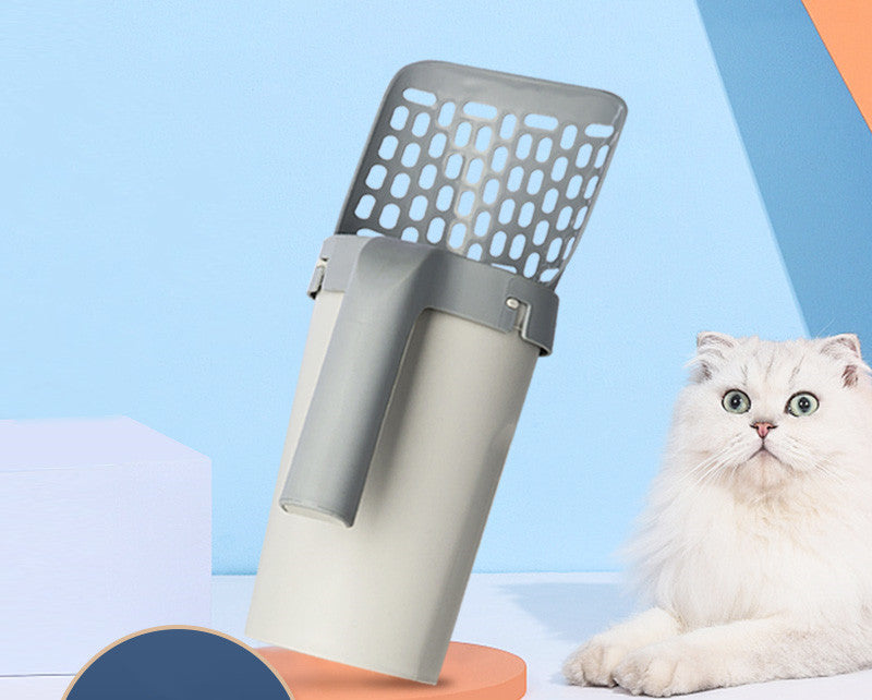 Lazy Cat Litter Scoop with Storage Box