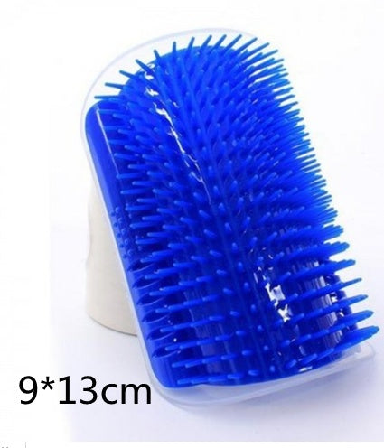 Wall-Mount Cat Self-Grooming Brush with Catnip