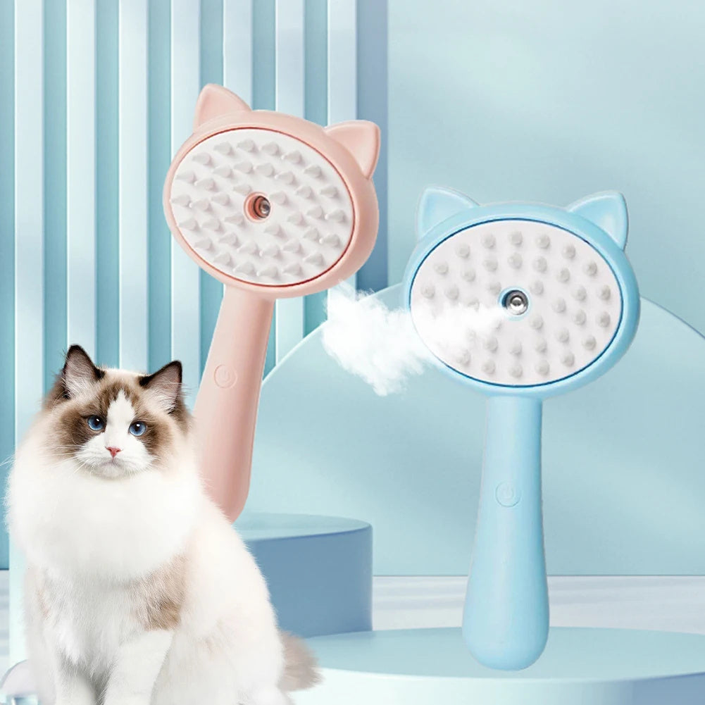 Self-Cleaning Pet Slicker Brush with Mist
