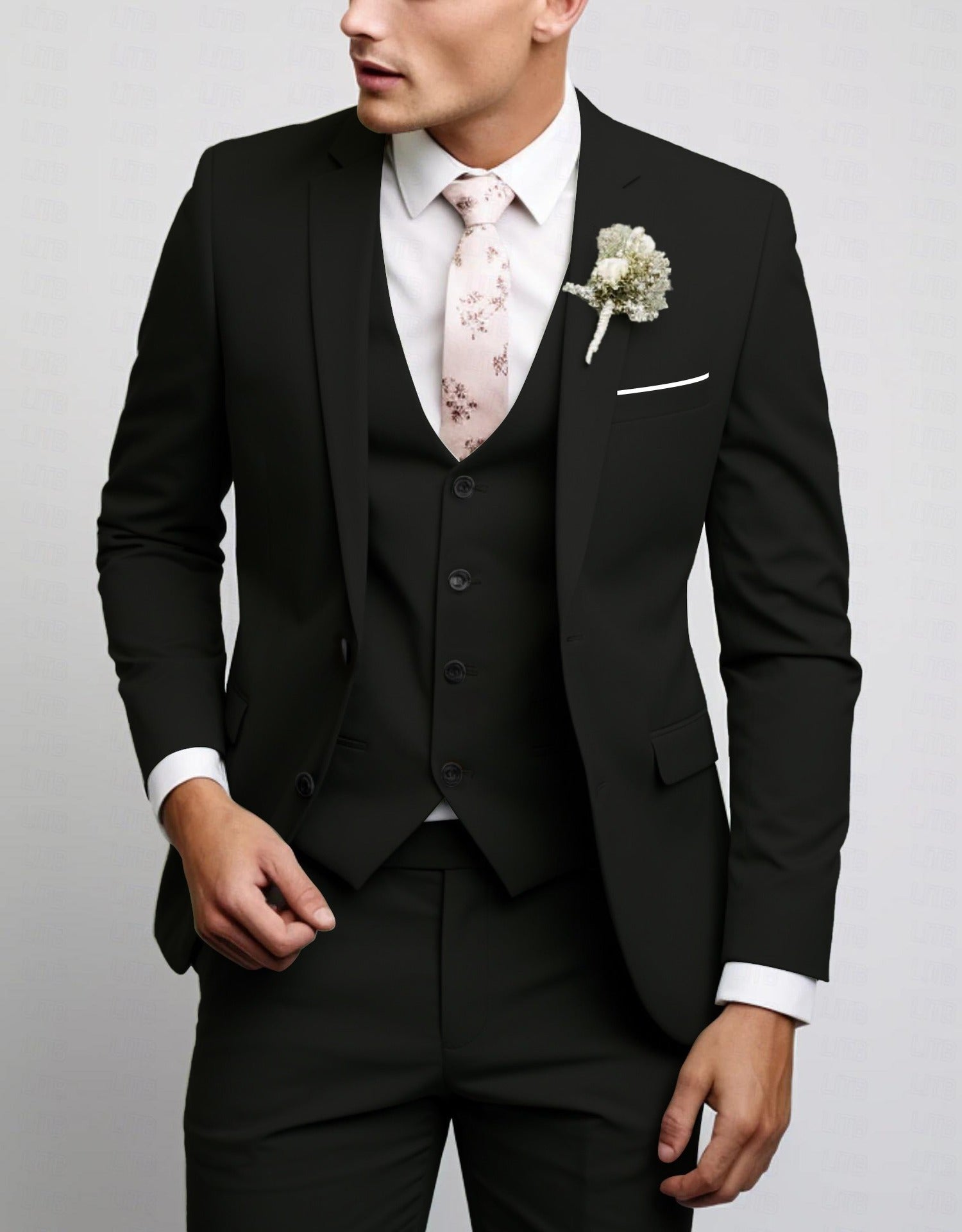 Men's Two-Button Casual Suit Set
