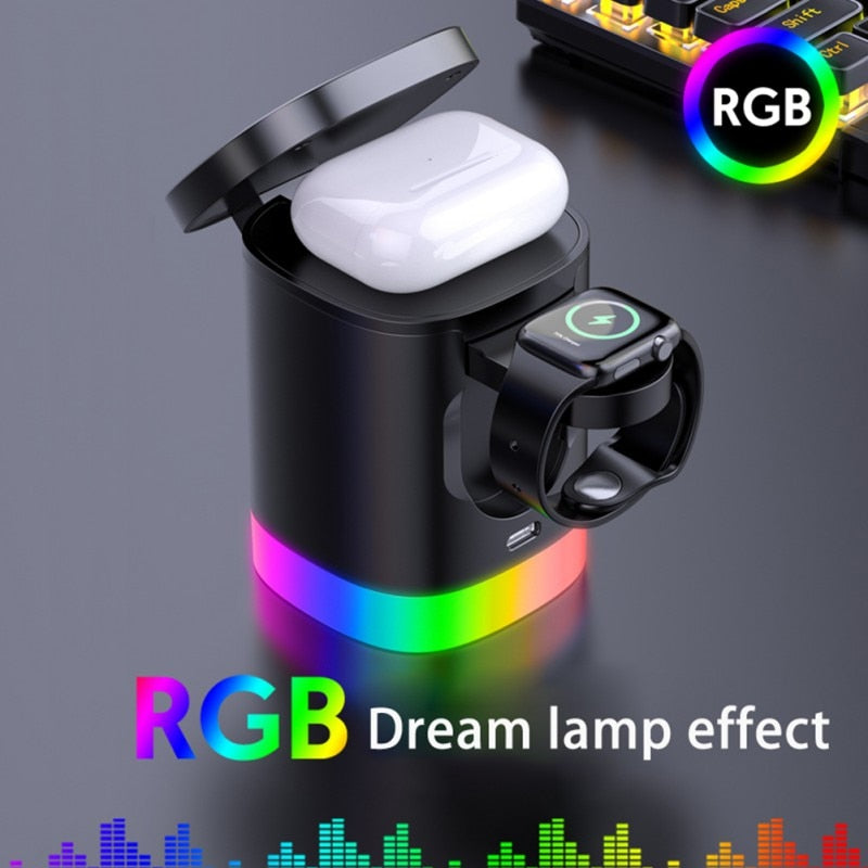 3-in-1 RGB Magnetic Wireless Charging Station