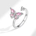 White Gold Color Pink Diamond