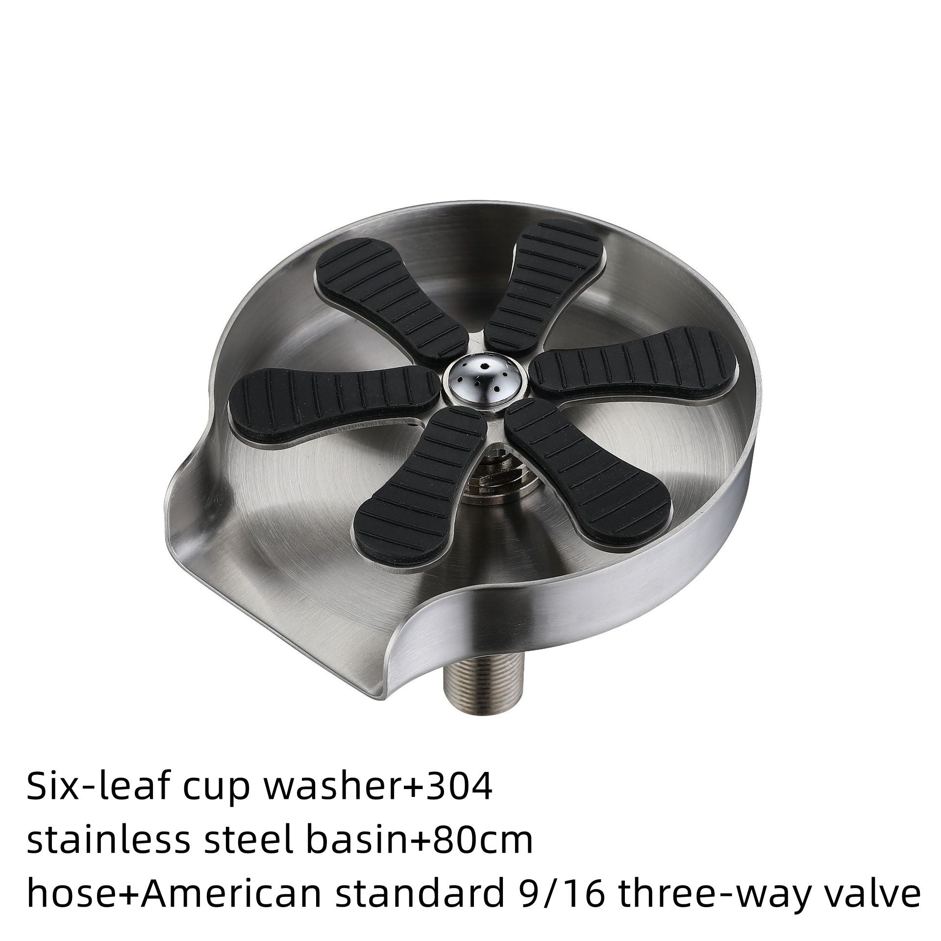 Sink-Mount Glass Rinser — Stainless Steel