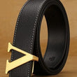 Men's Leather Letter Belt