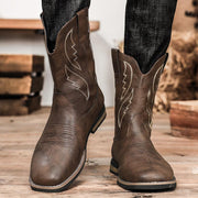Retro Western Cowboy Work Boots