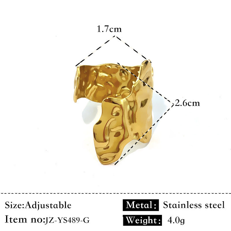 Glossy 18K Gold Simple Ring