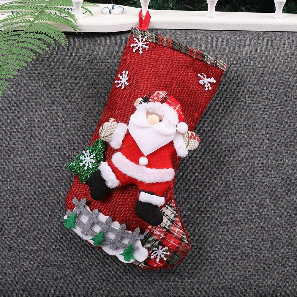 Santa Christmas Stocking Gift Bag