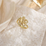 Temperament Wild Affordable Luxury Copper Plating 18K Gold Ring