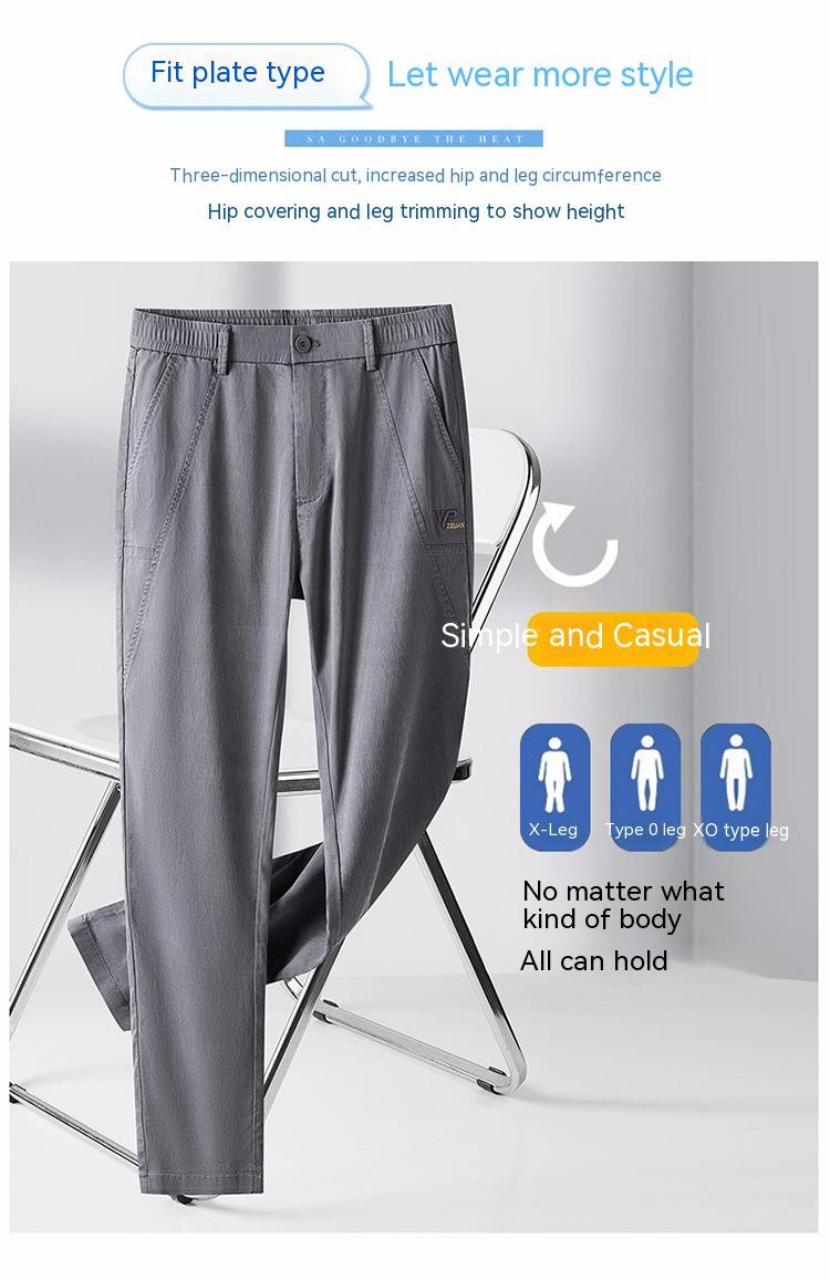 Men's Tencel Slim-Fit Trousers