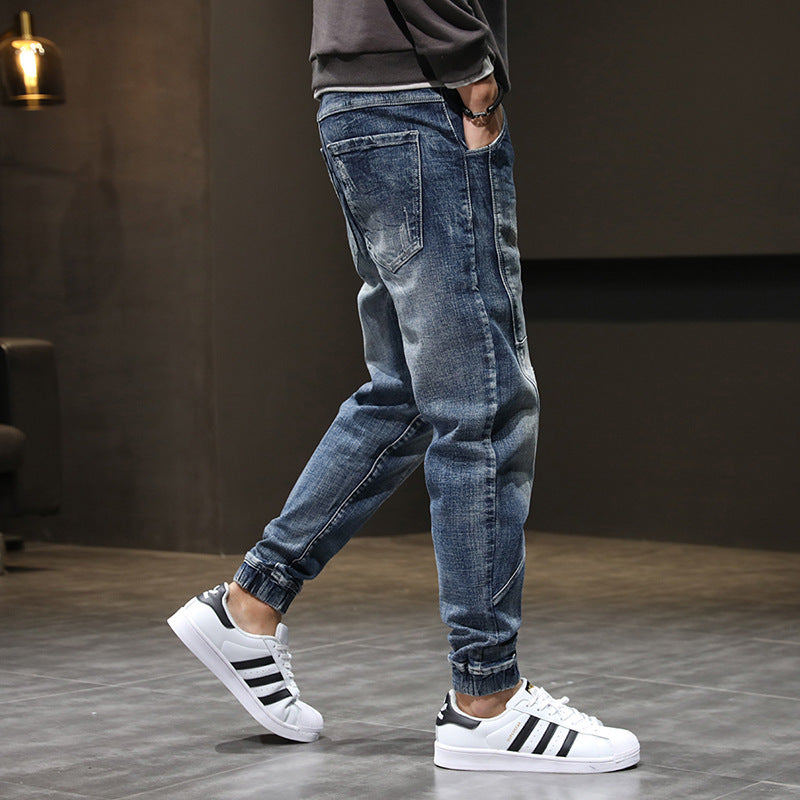 Men's Plus Size Velvet Stretch Slim Jeans