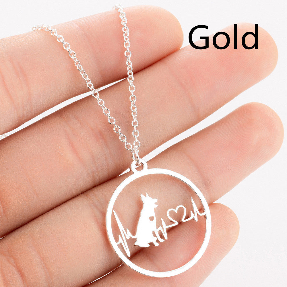 Pet Paw-Print Pendant Necklace