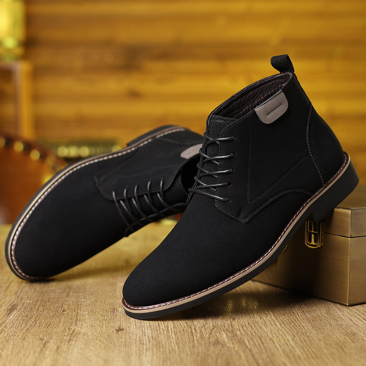 Men's High-Top Leather Boots