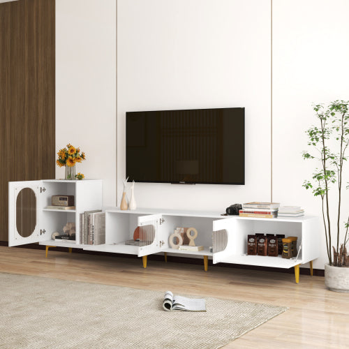 Wood Extendable TV Entertainment Center