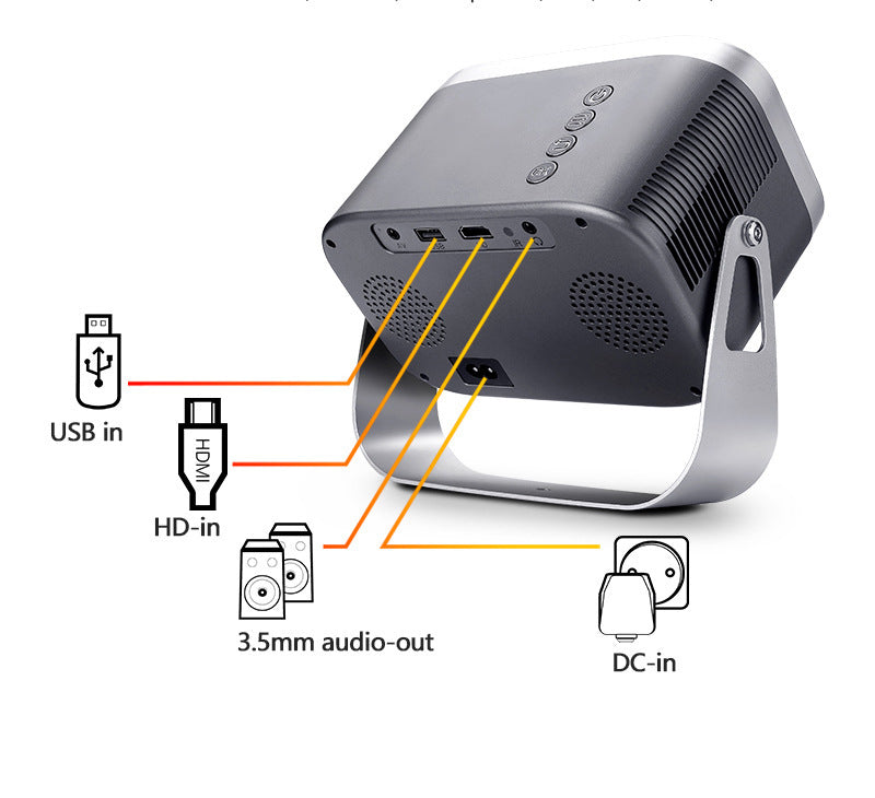 HD Portable Projector with Stand