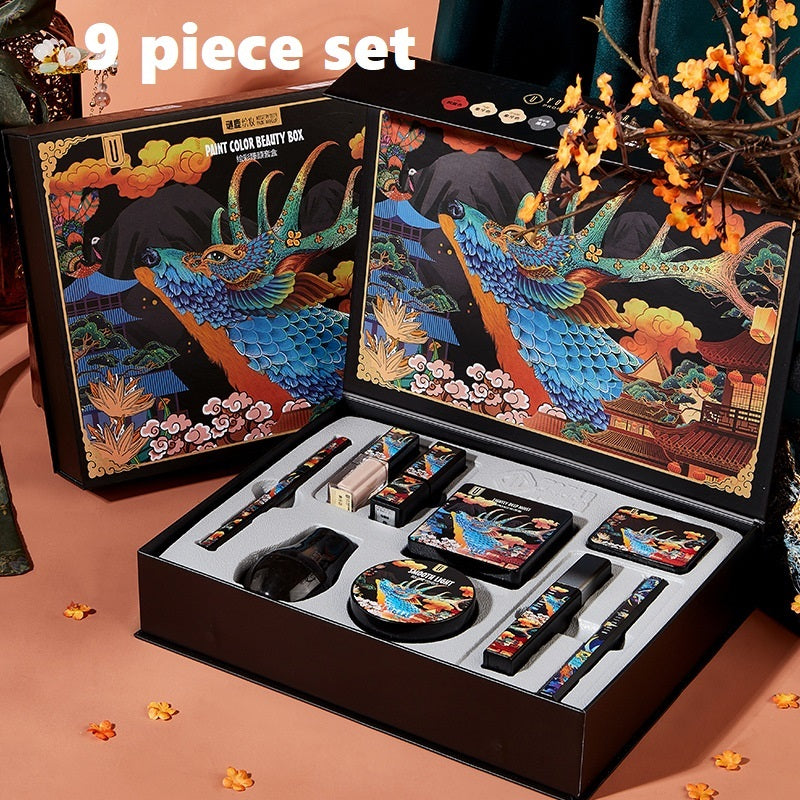 Elk 9-Piece Makeup Set — Powder, Air Cushion, Lipstick
