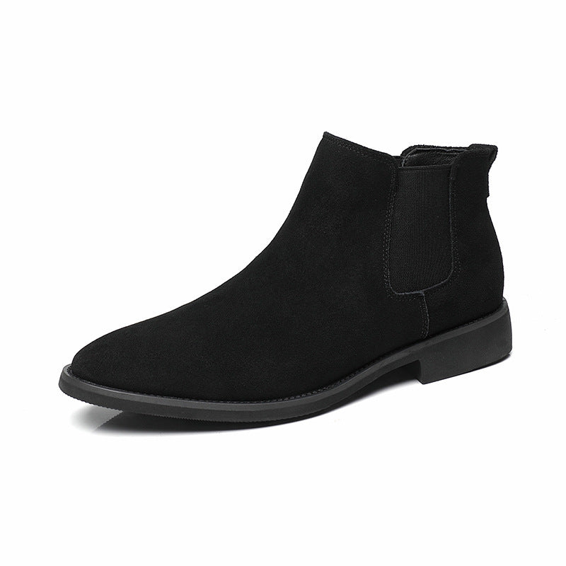 Men's Suede Pointed-Toe Martin Boots